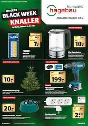 hagebau kompakt Prospekt: "UNSERE BLACK WEEK KNALLER", 8 Seiten, 23.11.2024 - 30.11.2024