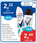 Nonstop Protection Deo-Spray oder Roll-On von Rexona für 2,22 € bei budni im Angebot Nonstop Protection Deo-Spray oder Roll-On von Rexona im aktuellen budni Prospekt