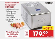 Netto Marken-Discount Windberg - Eismaschine mit Kompressor DO9066I Eismaschine mit Kompressor DO9066I Angebot bei Netto Marken-Discount Windberg im Prospekt "SUPER WOCHENENDE"