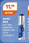 Anti-Age Hyaluron Hdydro Gel im Angebot bei Müller in Mühlhausen Anti-Age Hyaluron Hdydro Gel Angebote von NIVEA MEN bei Müller Mühlhausen für 11,99 €