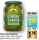 Gewürzgurken Angebote von Kühne bei EDEKA Karlsruhe für 1,59 €
