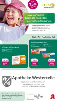 Aktueller mea - meine apotheke Prospekt "Unsere Juli-Angebote" für Celle Aktueller mea - meine apotheke Prospekt für Celle mit Seiten