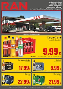 Coca Cola im aktuellen RAN Prospekt (Ravensburg) Coca Cola im RAN Prospekt "RAN" mit 2 Seiten (Ravensburg)