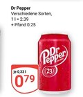 Dr Pepper im Angebot bei GLOBUS in Trier Dr Pepper Angebote bei GLOBUS Trier für 0,79 €