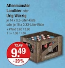 Altenmünster Landbier oder Urig Würzig im aktuellen V-Markt Prospekt für 9,49 €
