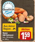 Wasner GQB Mettwurst im REWE Prospekt Wasner GQB Mettwurst von im aktuellen REWE Prospekt für 1,59 €