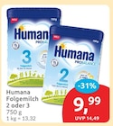 Folgemilch 2 von Humana für 9,99 € bei budni im Angebot Folgemilch 2 von Humana im aktuellen budni Prospekt