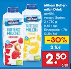 Aktuelle Milch Angebote bei Netto Marken-Discount in Wiesbaden Aktuelles Buttermilch Drink Angebot bei Netto Marken-Discount in Wiesbaden ab 2,50 €