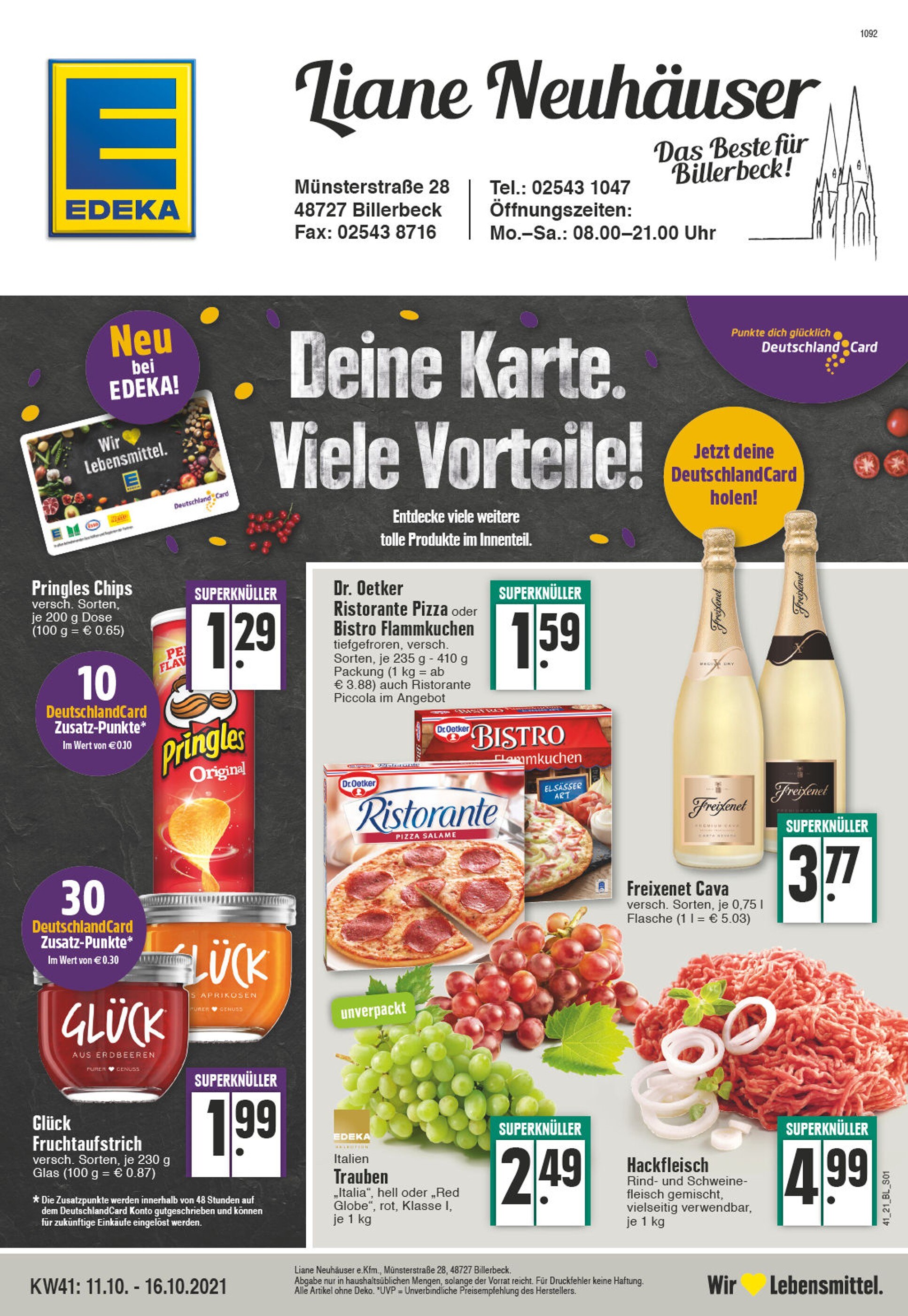 EDEKA Prospekt für Coesfeld mit 24 Seiten EDEKA Prospekt für Coesfeld: "Aktuelle Angebote", 24 Seiten, 11.10.2021 - 16.10.2021