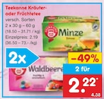 Kräutertee Angebote von Teekanne bei Netto Marken-Discount Lingen für 2,22 €