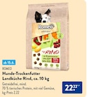 Hunde-Trockenfutter LandkĂŒche Rind, ca. 10 kg im ALDI SĂD Prospekt Hunde-Trockenfutter LandkĂŒche Rind, ca. 10 kg von ROMEO im aktuellen ALDI SĂD Prospekt fĂŒr 22,22 âŹ