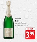 Sekt im Angebot bei Trinkgut in Maintal Sekt Angebote von Mumm bei Trinkgut Maintal für 3,99 €