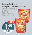 Saltletts Laugen- / Pausencracker von Lorenz im aktuellen V-Markt Prospekt für 1,49 €