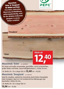 BAUHAUS Neuching - Massivholz 'Eiche' oder 'Douglasie' Massivholz 'Eiche' oder 'Douglasie' Angebot bei BAUHAUS Neuching im Prospekt Neueröffnung in Mönchengladbach