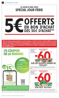 Catalogue Intermarché de la semaine "2+1 OFFERT SUR UNE SÉLECTION DE PRODUITS LAITIERS" avec 2 pages, valide du 29/04/2025 au 11/05/2025 pour Davézieux et alentours Prospectus Intermarché de la semaine "2+1 OFFERT SUR UNE SÉLECTION DE PRODUITS LAITIERS" avec 2 pages, valide du 29/04/2025 au 11/05/2025 pour Davézieux et alentours