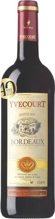 Bordeaux AOC Yvecourt rouge - Petit Casino à Lyon Bordeaux AOC Yvecourt rouge en promo chez Petit Casino Lyon à 4,99 €