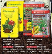 BAUHAUS Pocking - Blumenerde oder Pflanzenerde Blumenerde oder Pflanzenerde Angebot bei BAUHAUS Pocking im Prospekt Handzettel KW 09