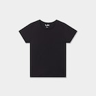 T-shirt manches courtes en coton noir fille en promo chez La Halle T-shirt manches courtes en coton noir fille dans le catalogue La Halle