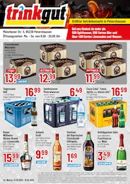 Trinkgut Prospekt für Schwabhausen: "Größter Getränkemarkt in Petershausen", 4 Seiten, 13.10.2025 - 18.10.2025