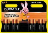 Pack de 8 piles plus 100% - DURACELL en promo chez Super U Pack de 8 piles plus 100% - DURACELL dans le catalogue Super U
