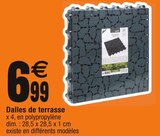 Dalles de terrasse en promo à 6,99 € chez Cora Dalles de terrasse dans le catalogue Cora