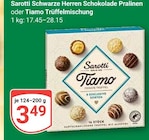 Schwarze Herren Schokolade Pralinen oder Tiamo Trüffelmischung im Angebot bei GLOBUS in Jena Schwarze Herren Schokolade Pralinen oder Tiamo Trüffelmischung Angebote von Sarotti bei GLOBUS Jena für 3,49 €