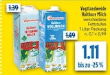 Haltbare Fettarme Milch Angebote von Vogtlandweide bei diska Zwickau für 1,11 €