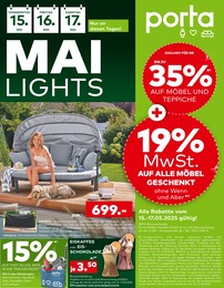 Möbel & Einrichtung Prospekt von porta Möbel Braunschweig porta Möbel Prospekt: "MAILIGHTS", 1 Seite, 15.05.2025 - 17.05.2025