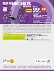 Promos Vélo dans le catalogue "PRÉPAREZ LA RENTRÉE" de E.Leclerc à la page 44