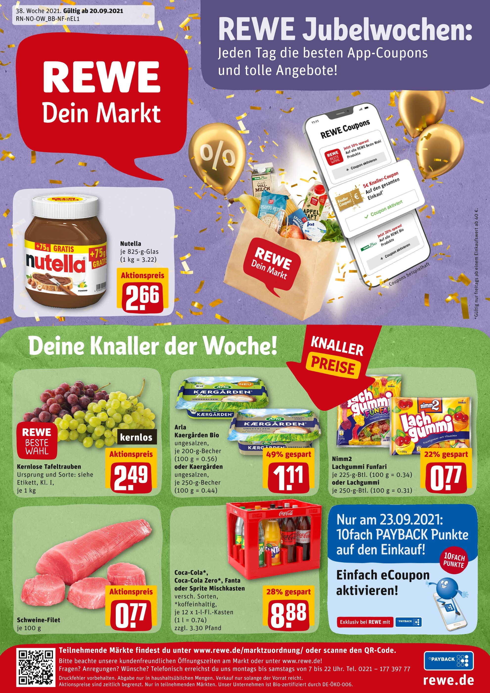 REWE Prospekt für Gütersloh mit 29 Seiten REWE Prospekt für Gütersloh: "Angebote im Markt", 29 Seiten, 20.09.2021 - 25.09.2021