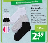 Bio-Sneaker-Socken im Angebot bei ALDI SÜD in Erftstadt Bio-Sneaker-Socken Angebote von UP2FASHION bei ALDI SÜD Erftstadt für 2,49 €