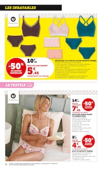 Promotion Soutien-Gorge dans le prospectus Hyper U, valable du 02/09/2025 au 14/09/2025 Promo Soutien-Gorge dans le catalogue Hyper U du moment à la page 22