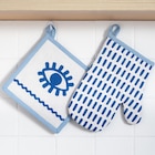 Set gant et manique bleu en promo chez B&M Set gant et manique bleu dans le catalogue B&M