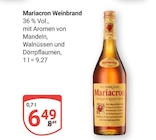 Weinbrand im Angebot bei GLOBUS in Bochum Weinbrand Angebote von Mariacron bei GLOBUS Bochum für 6,49 €