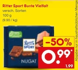 Bunte Vielfalt von Ritter Sport im aktuellen Netto Marken-Discount Prospekt für 0,99 €