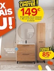 Ensemble sous-vasque l. 80 cm + plan vasque + miroir à Castorama dans Montroy