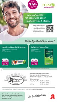 mea - meine apotheke Prospekt Unsere August-Angebote mit 4 Seiten