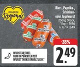 Bier-, Paprika-, Schinken- oder Jagdwurst im Angebot bei EDEKA in Schweinfurt Bier-, Paprika-, Schinken- oder Jagdwurst Angebote bei EDEKA Schweinfurt für 2,49 €