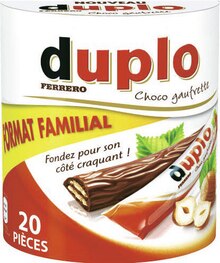 Duplo choco gaufrette - Géant Casino à Aix-en-Provence Duplo choco gaufrette en promo chez Géant Casino Aix-en-Provence à 3,29 €