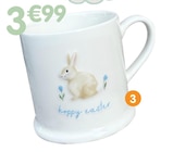 Mug avec lapin en promo chez B&M Mug avec lapin dans le catalogue B&M