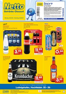 Krombacher im Netto Marken-Discount Prospekt "DER ORT, AN DEM DU IMMER AUSGEZEICHNETE PREISE FINDEST." mit 2 Seiten (Mannheim)