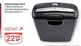 Aktenvernichter 240 S Angebote von GENIE bei GLOBUS Hanau für 22,99 €