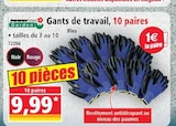 Norma Niedermodern - Promo Gants de travail, 10 paires Promo Gants de travail, 10 paires à 9,99 € dans le catalogue Norma à Niedermodern