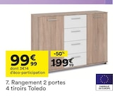 Rangement 2 portes 4 tiroirs Toledo dans le catalogue But