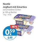 Joghurt mit Smarties von Nestlé im aktuellen V-Markt Prospekt für 0,59 €