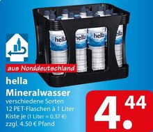 hella Mineralwasser bei famila Nordost in Elmshorn hella Mineralwasser im Angebot bei famila Nordost Elmshorn für 4,44 €