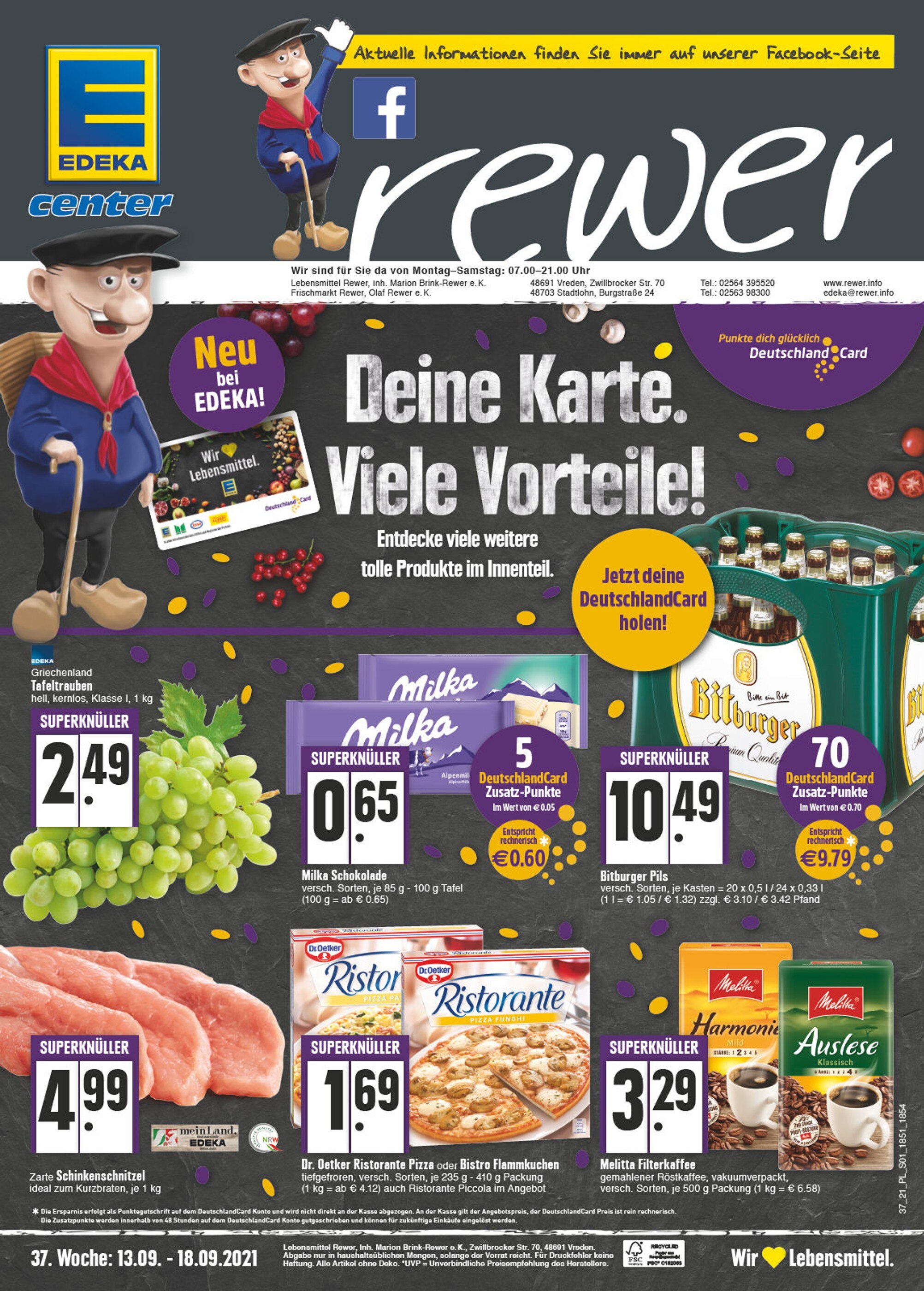 EDEKA Prospekt für Stadtlohn mit 24 Seiten EDEKA Prospekt für Stadtlohn: "Aktuelle Angebote", 24 Seiten, 13.09.2021 - 18.09.2021