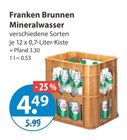 Mineralwasser von Franken Brunnen im aktuellen V-Markt Prospekt für 4,49 €