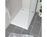 Promo Receveur de douche rectangulaire blanc évacuation linéaire 80 x 120 cm à 99,00 € dans le catalogue Brico Dépôt à Varennes-Vauzelles
