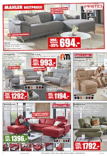 Ecksofa im Möbel Mahler Siebenlehn Prospekt "ENDSPURT RABATTFINALE" mit 16 Seiten (Dresden)